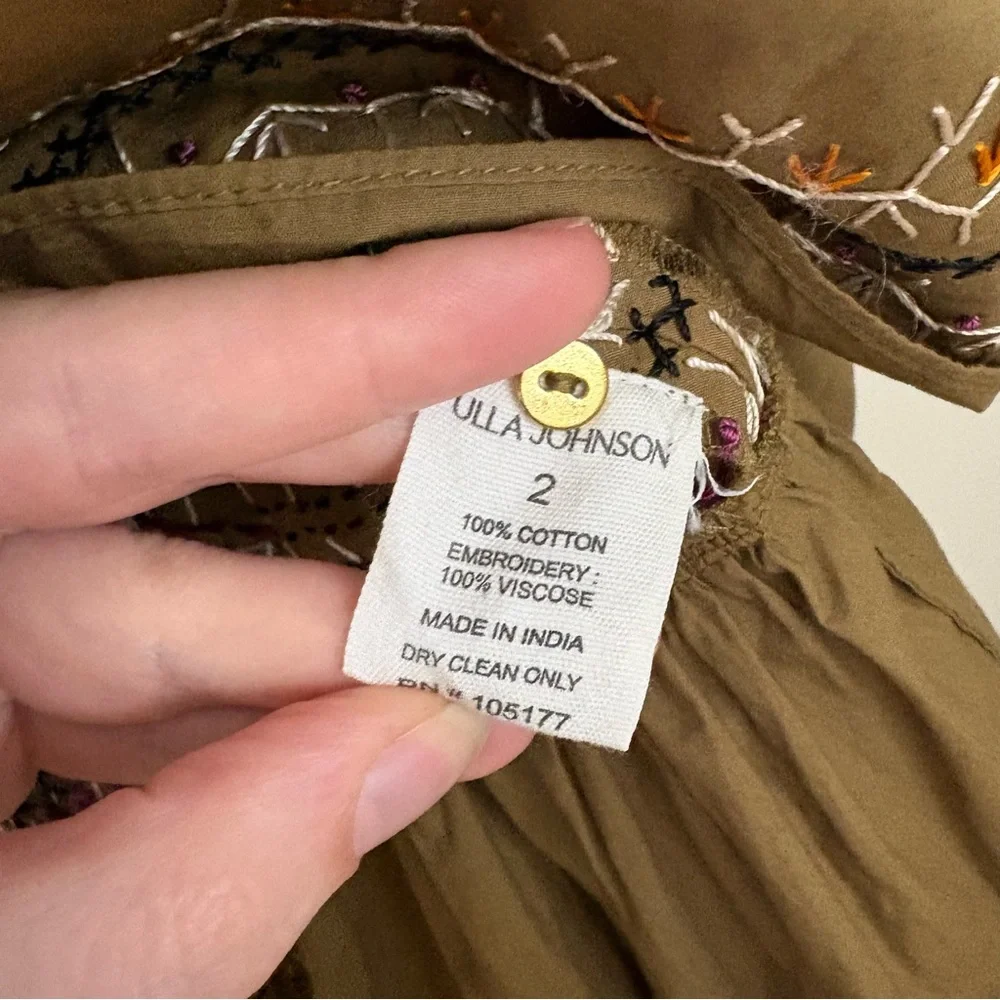 Ulla Johnson Anais Embroidered Ruffle Mini Dress - Picture 8 of 13